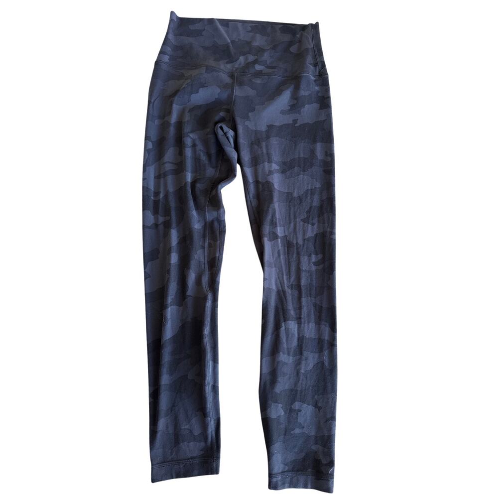Lululemon Align Pant 25 Black Gray Camo Leggings Size 6 Yoga Athletic